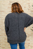Brushed Drop Shoulder Sweater In Black