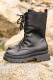 Fresh Feels Combat Boots In Black