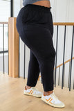 Keep Them Coming Smocked Waist Joggers in Black