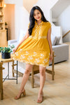 Marigold Embroidered Dress